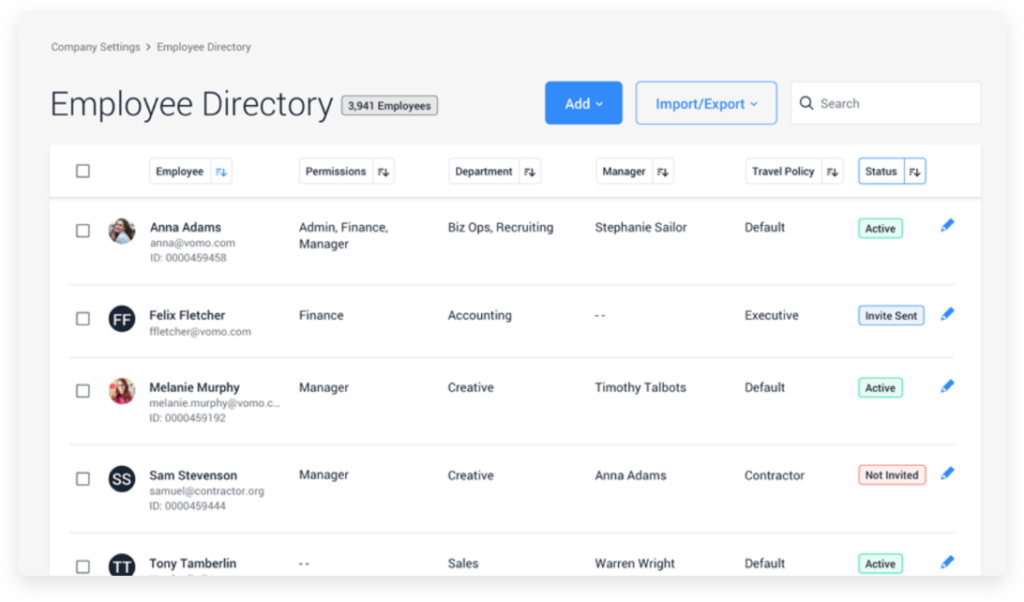Employee Directory Dashboard