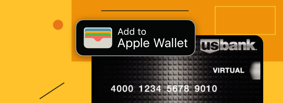 a credit card with the apple wallet logo on it.