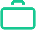 a green suitcase with a black background.