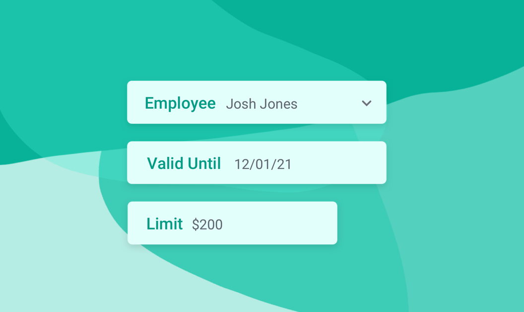 a green and white background with a line of text that says employee, joshua jones.