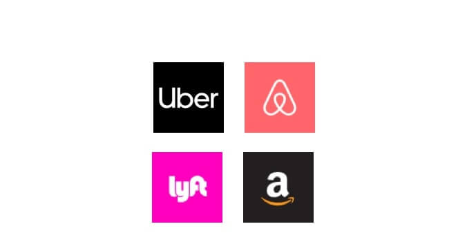 four different logos that are on a white background.