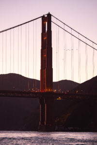 The golden gate bridge.