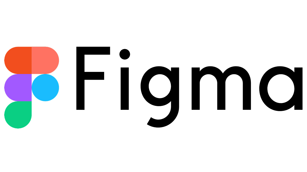 Figma logo featuring a multicolored abstract "F" shape on the left and the word "Figma" in black on the right.